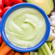 Love ranch dressing? You'll flip for this avocado ranch dressing and dip. So creamy with amazing flavor! Perfect as avocado ranch dip or salad dressing! | natashaskitchen.com