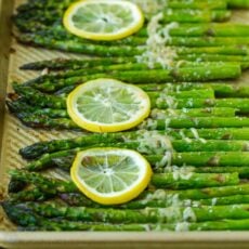 Roasted Asparagus with lemon and parmesan