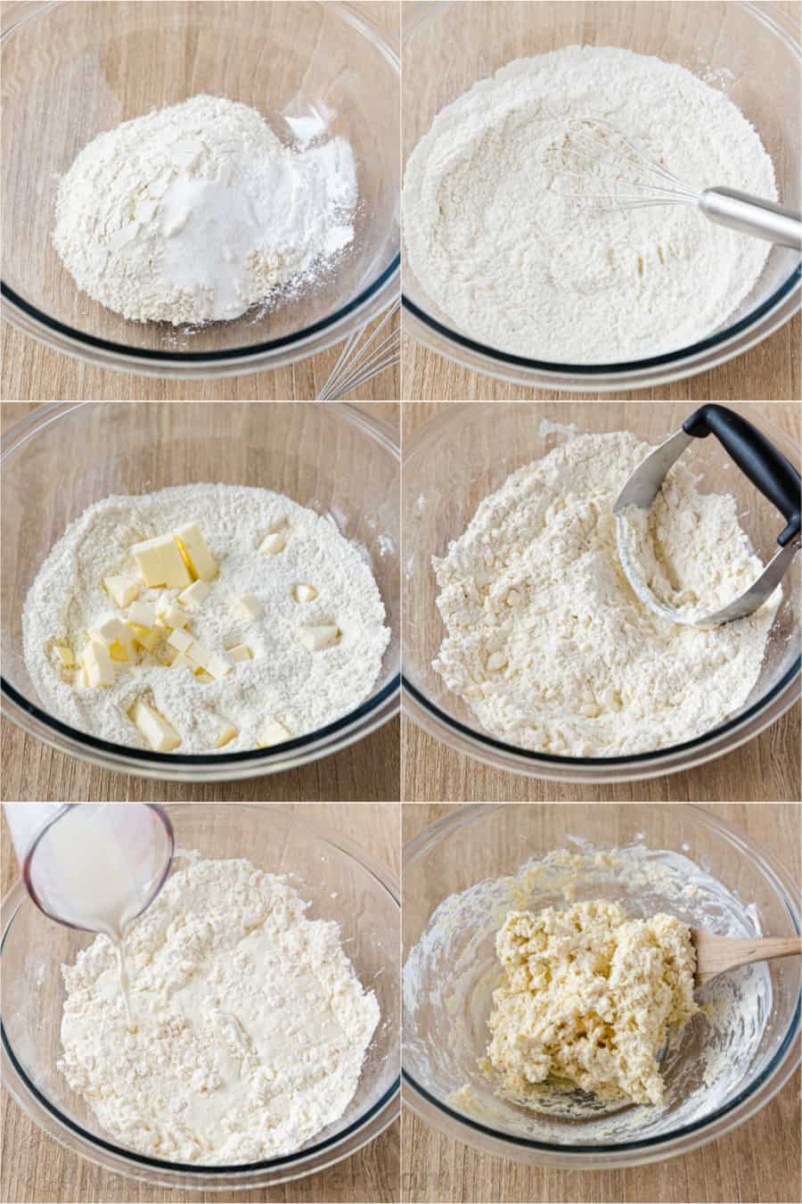 step by step how to make biscuit dough