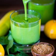 This green flaxie smoothie is delicious, nutritious, energy boosting and good till the last drop.his recipe is simple, seriously healthy and so refreshing!