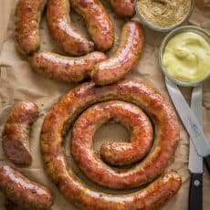 Learn how to make Homemade Sausage with this VIDEO recipe. Homemade sausage is a great way to use less expensive cuts of meat. The best kielbasa recipe! | natashaskitchen.com