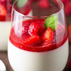 Panna Cotta with Berry Topping