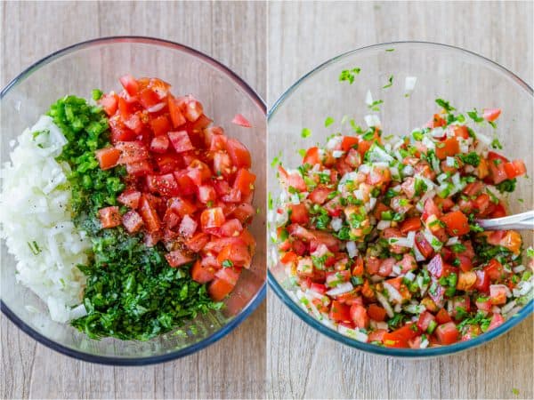 How to make pico de gallo with tomatoes, onions, cilantro and jalapeno