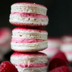 These raspberry macarons are tangy, sweet and melt-in-your-mouth amazing! Watch this great step-by-step video recipe from natashaskitchen.com
