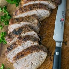 A tried and true, quick and easy method for roasted pork tenderloin. So juicy, tender & delicious! | NatashasKitchen.com