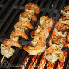 Shrimp kabobs on the grill