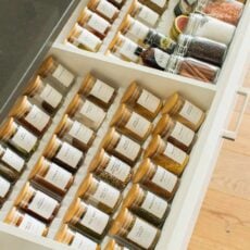 Kitchen Organization spice drawer