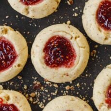 Thumbprint Cookies on a platter