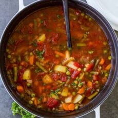 Vegetable Soup in Pot