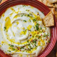 Whipped feta dip served with pita chips